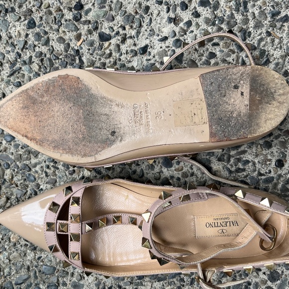 Valentino Garavani rockstud patent leather ballet flats - Picture 6 of 6